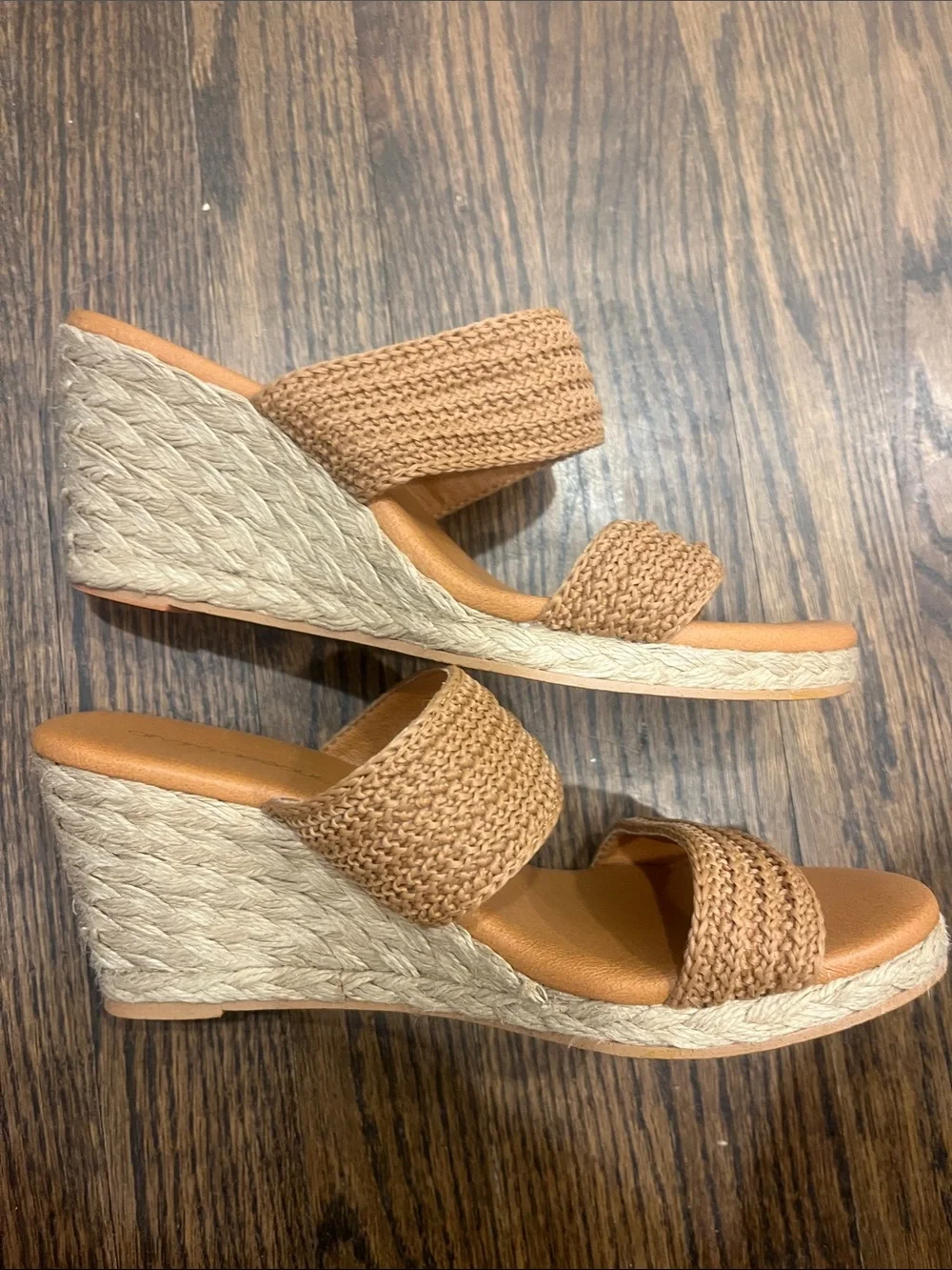 Andre Assous Braided Tan Slide Mules - Picture 7 of 8